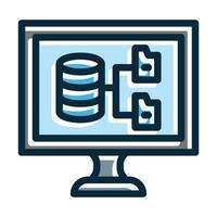 Data Transfer Vector Thick Line Filled Dark Colors