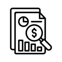 Financial Report icon in vector. Illustration vector