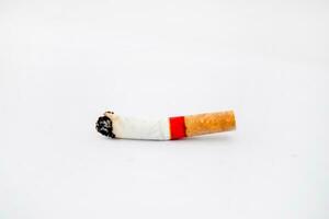 cigarette butt isolated on white background. photo