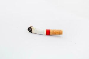 cigarette butt isolated on white background. photo