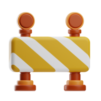 werk barrière illustratie 3d png