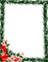 Floral frame background. winter border clipart png