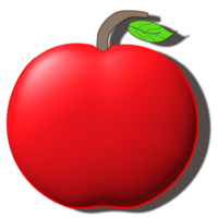 Illustration of red apple png