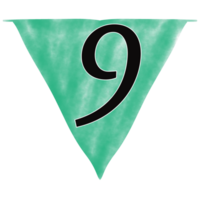 Decorative flags with numbers png