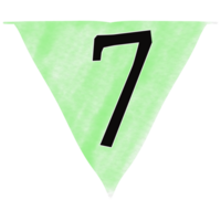 Decorative flags with number png