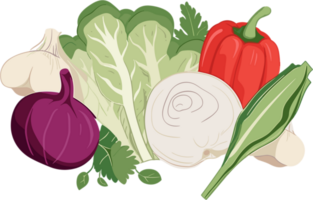 varios vegetales ilustración png