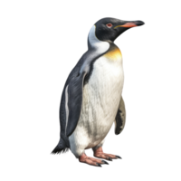 Penguin full body cutout, AI Generative png