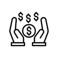 Money Care icon in vector. Illustration vector