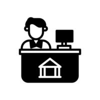 Bank Cashier icon in vector. Illustration vector