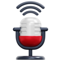 microphone 3d render icon illustration png