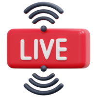 Live-Streaming 3D-Render-Icon-Illustration png