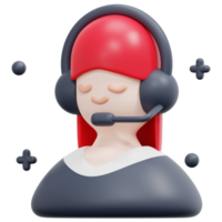 streamer 3d render icon illustration png