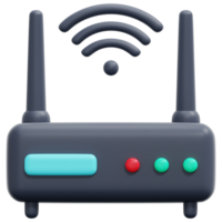 router 3d render icon illustration png