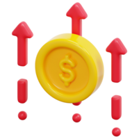 revenue 3d render icon illustration png