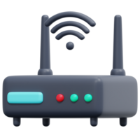 router 3d rendere icona illustrazione png