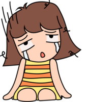 cartoon girl crying png