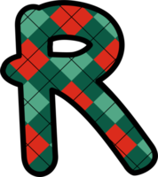 r alphabet, la grille modèle, rouge, vert png