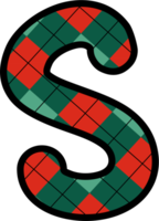 S Alphabet, grid pattern, red, green png