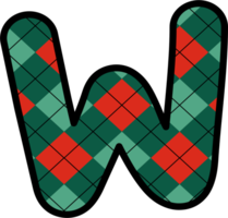 W Alphabet, grid pattern, red, green png