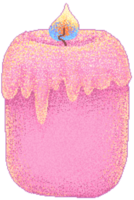 pixel art bougie dans rose Couleur png