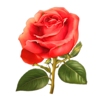 red pink colorful rose flower . Ai Generated png