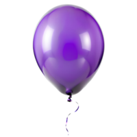 3D realistic helium purple balloon that is isolated. AI Generative png