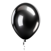 3D realistic helium black balloon that is isolated. AI Generative png