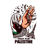 orar para Palestina transparente fundo png