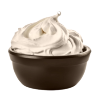 Whipped cream in a bowl  Generative Ai png