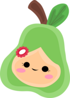 cute pear fruit png