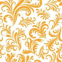 Abstract floral pattern. Branch with leaves ornamental texture. Flourish nature summer garden  textured floral background vector