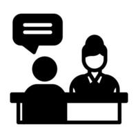 Interview icon in vector. Illustration vector