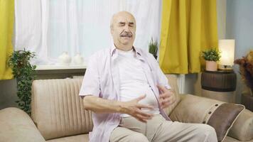 The man having a nervous breakdown is angry and does not feel well. video