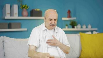 Sick man whose bones hurt when he sneezes. video