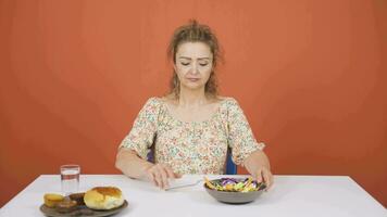 persona la scelta salutare menù. dieta Piano. video