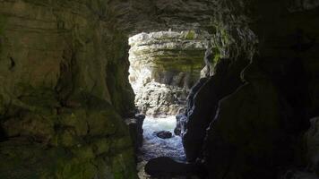 Waves coming into the Sea Cave. video