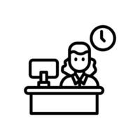 Working Time icon in vector. Illustration vector