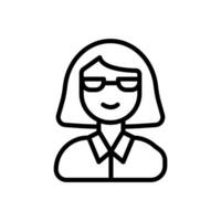 Secretary icon in vector. Illustration vector