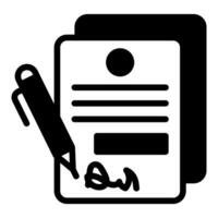 Contract icon in vector. Illustration vector