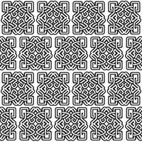 Celtic seamless pattern. Abstract vintage geometric wallpaper. Vector illustration. Black and white