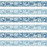 Classic white and blue abstract monochromatic design seamless patterns. Graphic modern pattern. Simple graphic design. vector