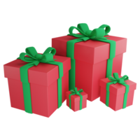 Natal apresenta clipart plano Projeto ícone isolado em transparente fundo, 3d render Natal e Novo ano conceito png