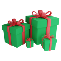 Navidad regalos clipart plano diseño icono aislado en transparente fondo, 3d hacer Navidad y nuevo año concepto png