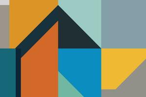 modern minimalist colorful geometric abstract background shapes vector design backdrop