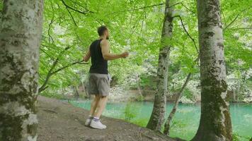 Exercising in the fresh air. video