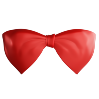 vermelho fita ou vermelho arco clipart plano Projeto ícone isolado em transparente fundo, 3d render Natal e Novo ano conceito png