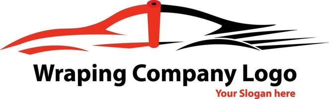 Wraping car company logo design vector