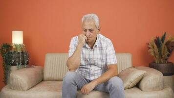 The grieving man is thinking and suffering from depression. video