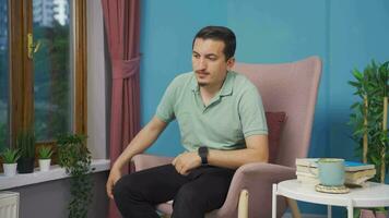 Depressed unhappy man. video