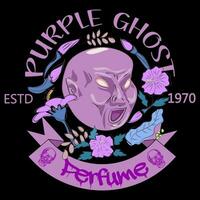 púrpura fantasma vector Insignia
